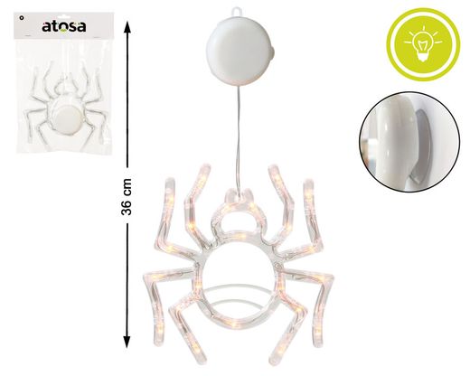Decoracion Araña Con Luz 36*19Cm