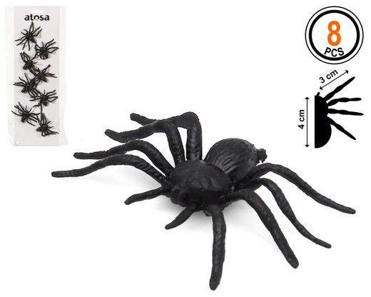 Decoracion Halloween Araña 8 Pcs