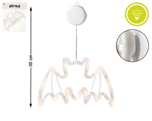 Decoracion Murcielago Con Luz 30* 20Cm
