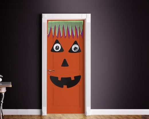 Decoracion Para Puerta Calabaza 7 Pcs