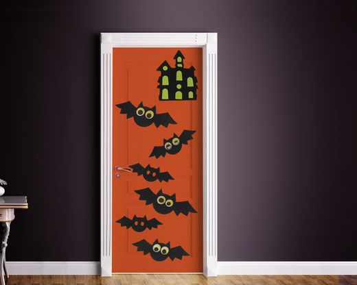 Decoracion Para Puerta Murcielago 7 Pcs