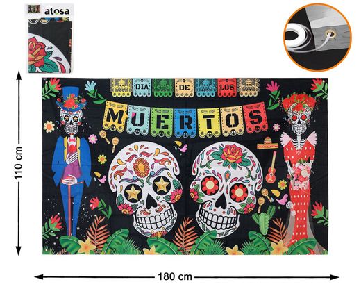 Decoracion Pared 180X110Cm Muerte Mexicana