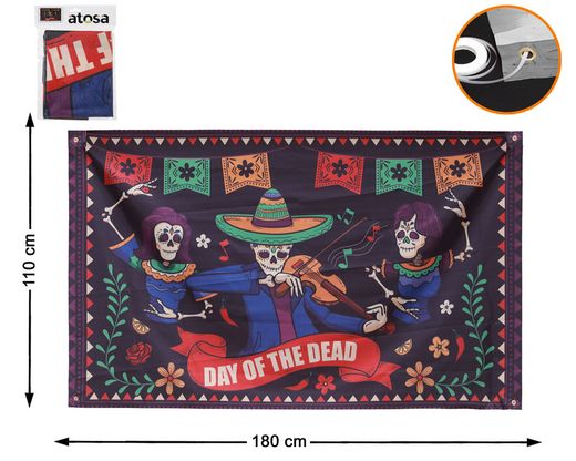 Decoracion Pared 180X110Cm Muerte Mexicana
