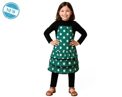 Delantal Flamenca Lunares Verde Infantil 84013