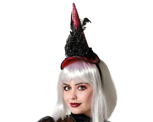 Diadema 35Cm Bruja Rosa
