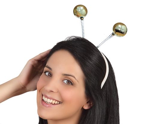 Diadema Bolas Dorado 75055