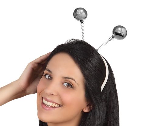 Diadema Bolas Plateado 75056