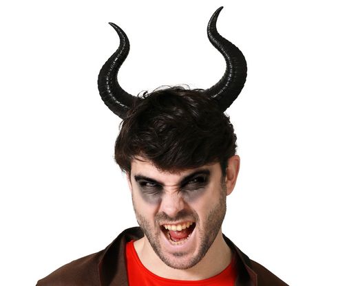 Diadema Cuernos Demonio Negro