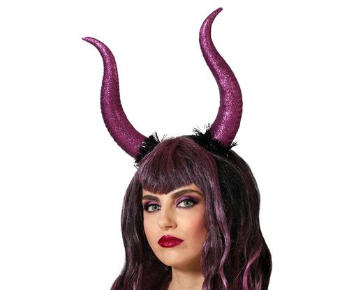 Diadema Cuernos Morado