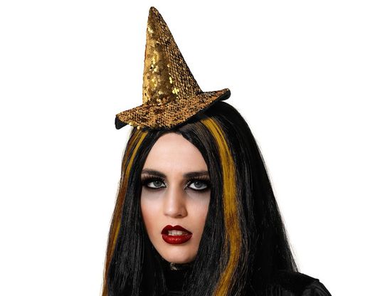 Diadema De Bruja Dorado