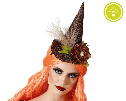 Diadema De Bruja Luz Marron