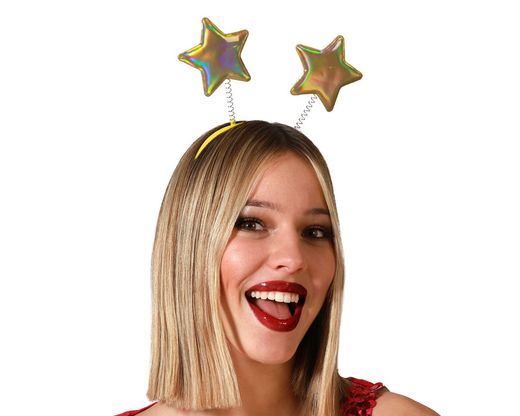 Diadema Estrellas Dorado 76237