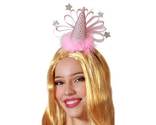 Diadema Fantasia Rosa 75520