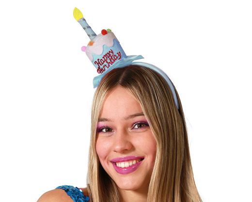Diadema Feliz Cumpleaños Azul 76584