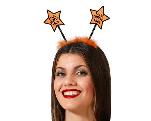 Diadema Feliz Cumpleaños Naranja 79176
