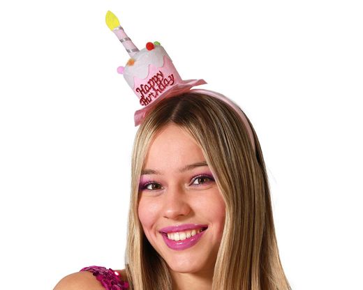 Diadema Feliz Cumpleaños Rosa 76261