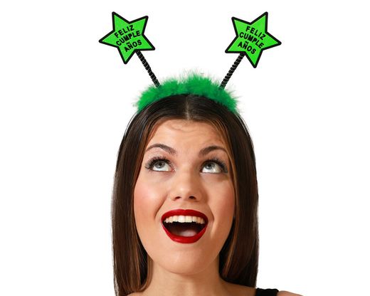 Diadema Feliz Cumpleaños Verde 79175