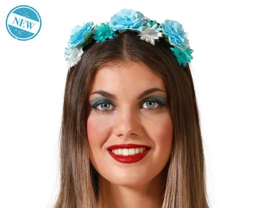 Diadema Flores Azul 78142
