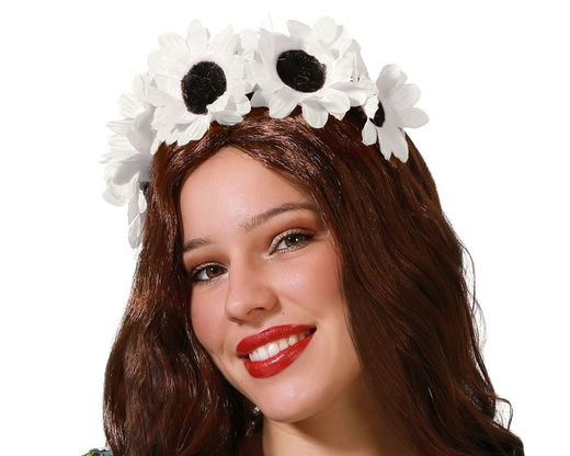Diadema Flores Blanco 75632