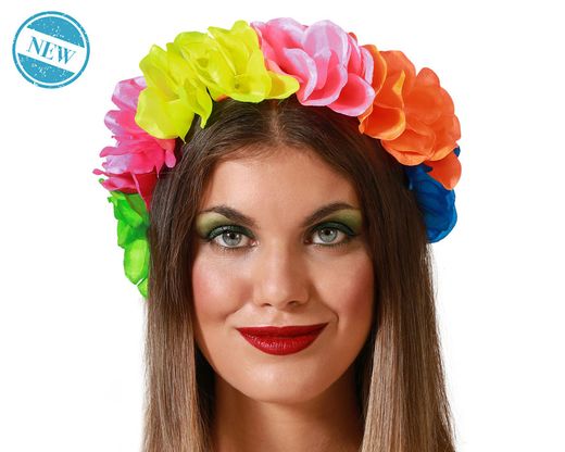 Diadema Flores Neon 78140