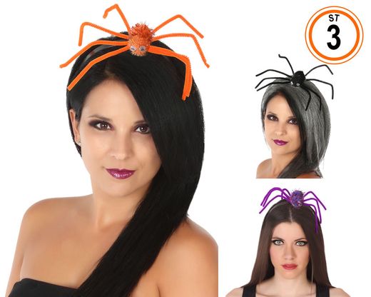 Diadema Halloween Araña 3 St.