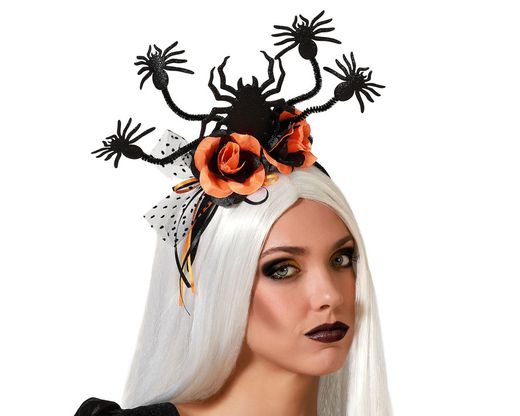 Diadema Halloween Araña Naranja