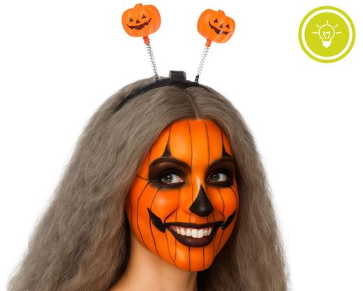 Diadema Halloween Calabaza Con Luz