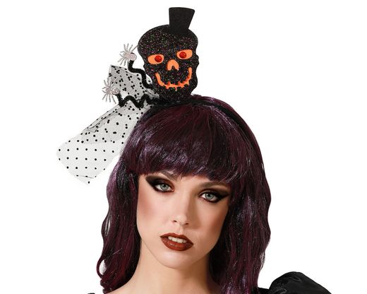 Diadema Halloween Calavera Negro