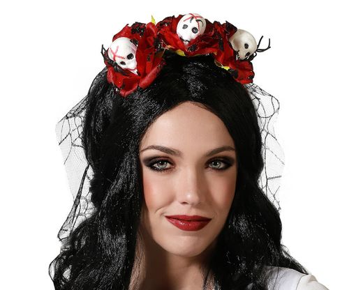 Diadema Halloween Con Velo
