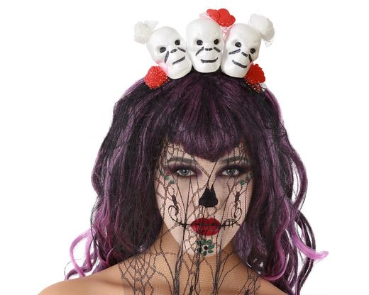 Diadema Halloween Con Velo