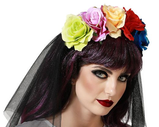 Diadema Halloween Con Velo
