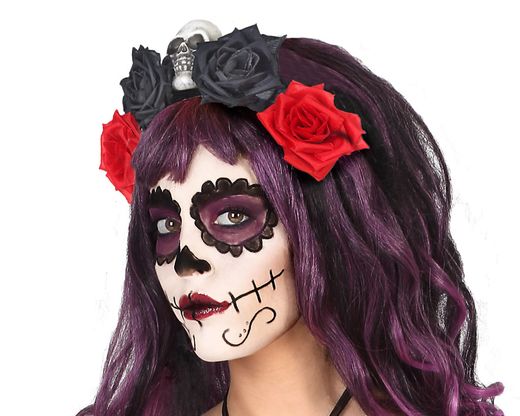 Diadema Halloween Flores