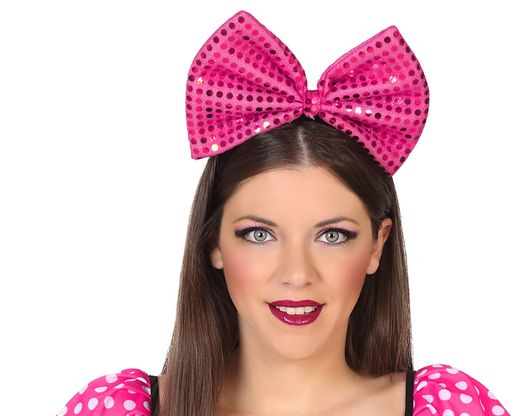 Diadema Pajarita Fucsia 48933