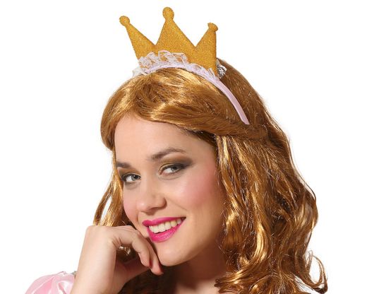 Diadema Princesa Dorado 66494