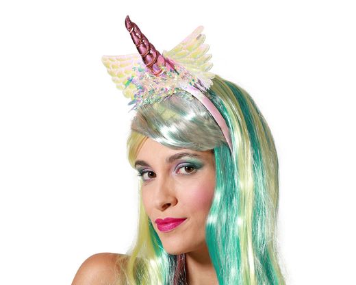 Diadema Unicornio Con Alas Rosa 78020