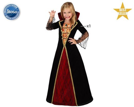 Disfraz infantil de vampiresa