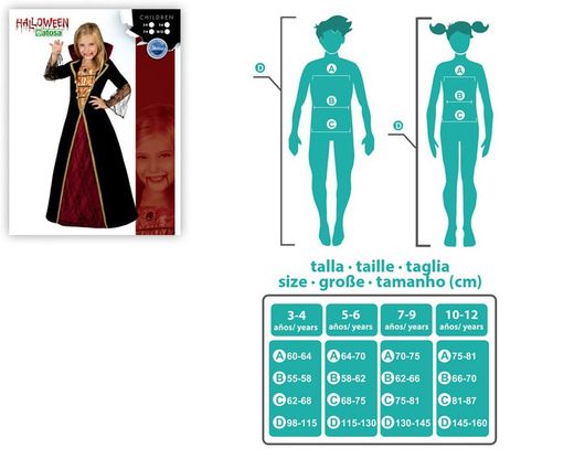 Disfraz infantil de vampiresa