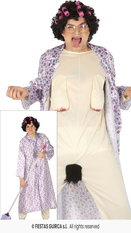 Disfraz Abuela exhibicionista adulto