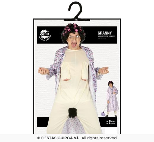 Disfraz Abuela exhibicionista adulto