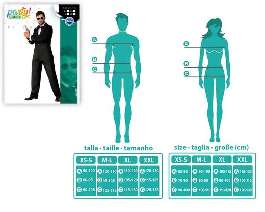 Disfraz agente adulto