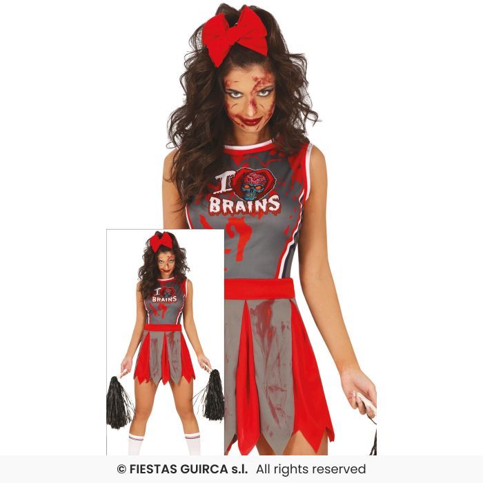 Disfraz animadora zombie cheerleaderadulta Talla M