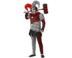 Disfraz Arlequin  Halloween Blanco/Negro de hombre