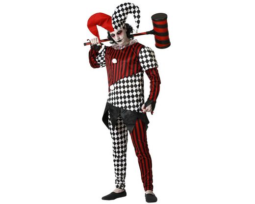 Disfraz Arlequin  Halloween Blanco/Negro de hombre