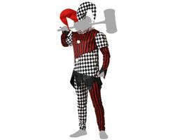 Disfraz Arlequin  Halloween Blanco/Negro de hombre