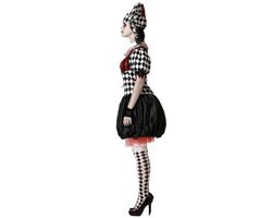 Disfraz Arlequin  Halloween Blanco/Negro de muejer