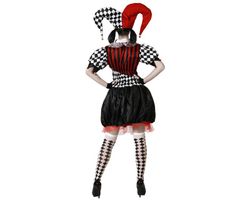 Disfraz Arlequin  Halloween Blanco/Negro de muejer
