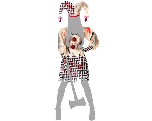 Disfraz arlequin sangriento mujer