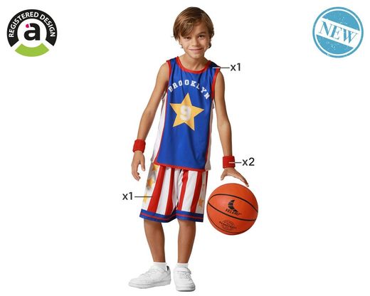 Disfraz Baloncesto Azul Infantil