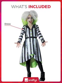 Disfraz Beetlejuice infantil niña