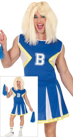 Disfraz Blue cheerleader man  (animadora)